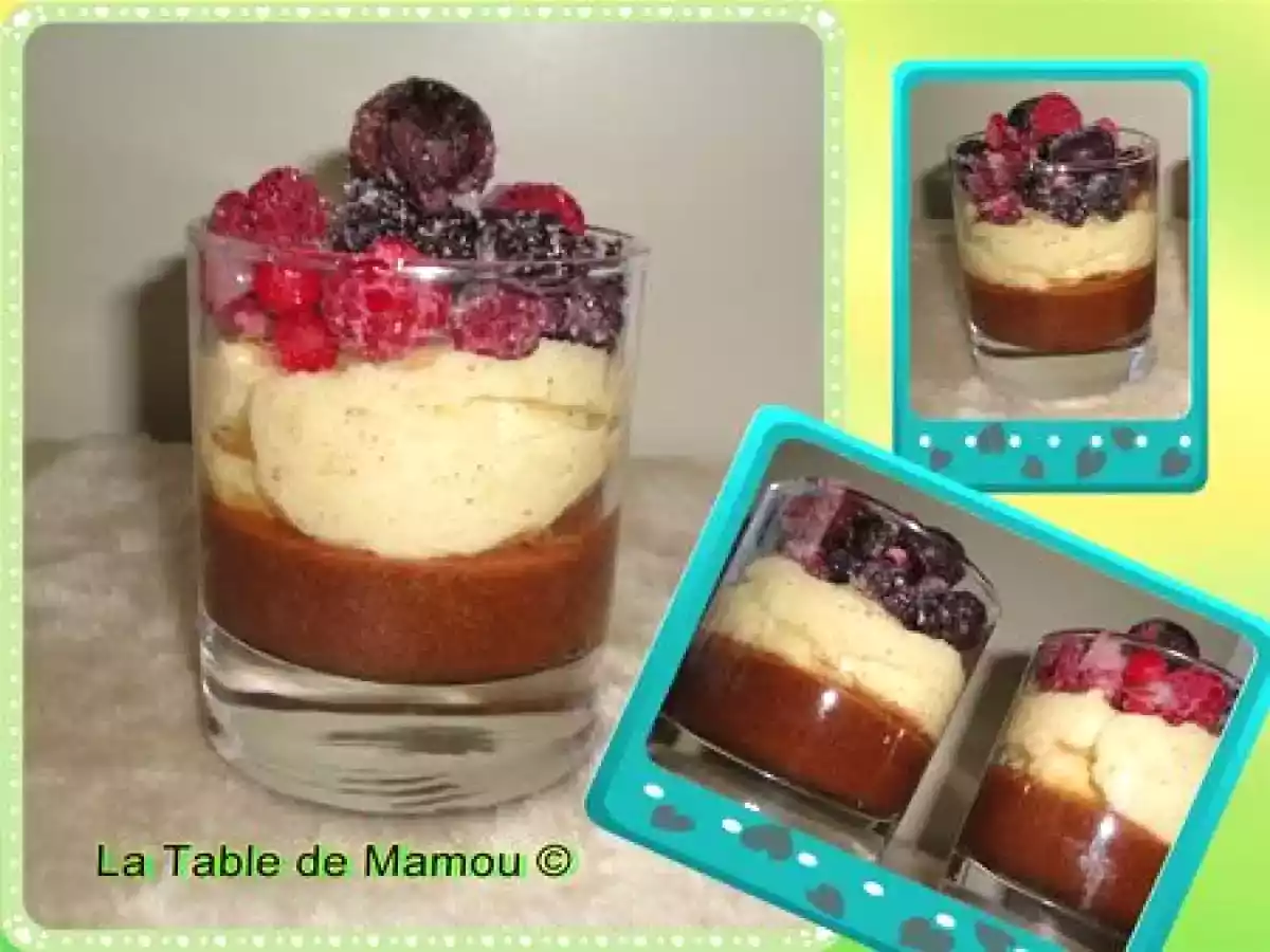 Mousse chocolat et kiwis aux fruits rouges