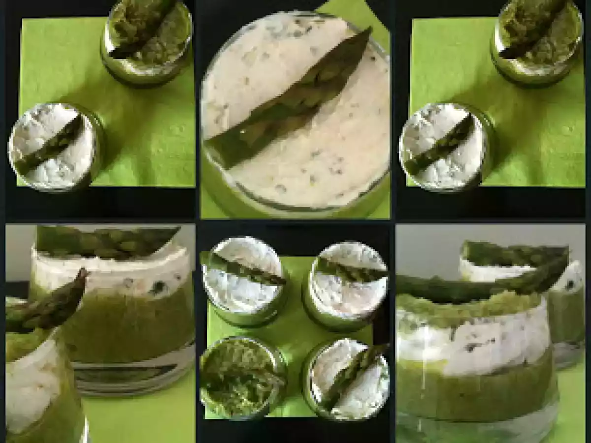 Mousse d'asperges en chantilly de cerfeuil.