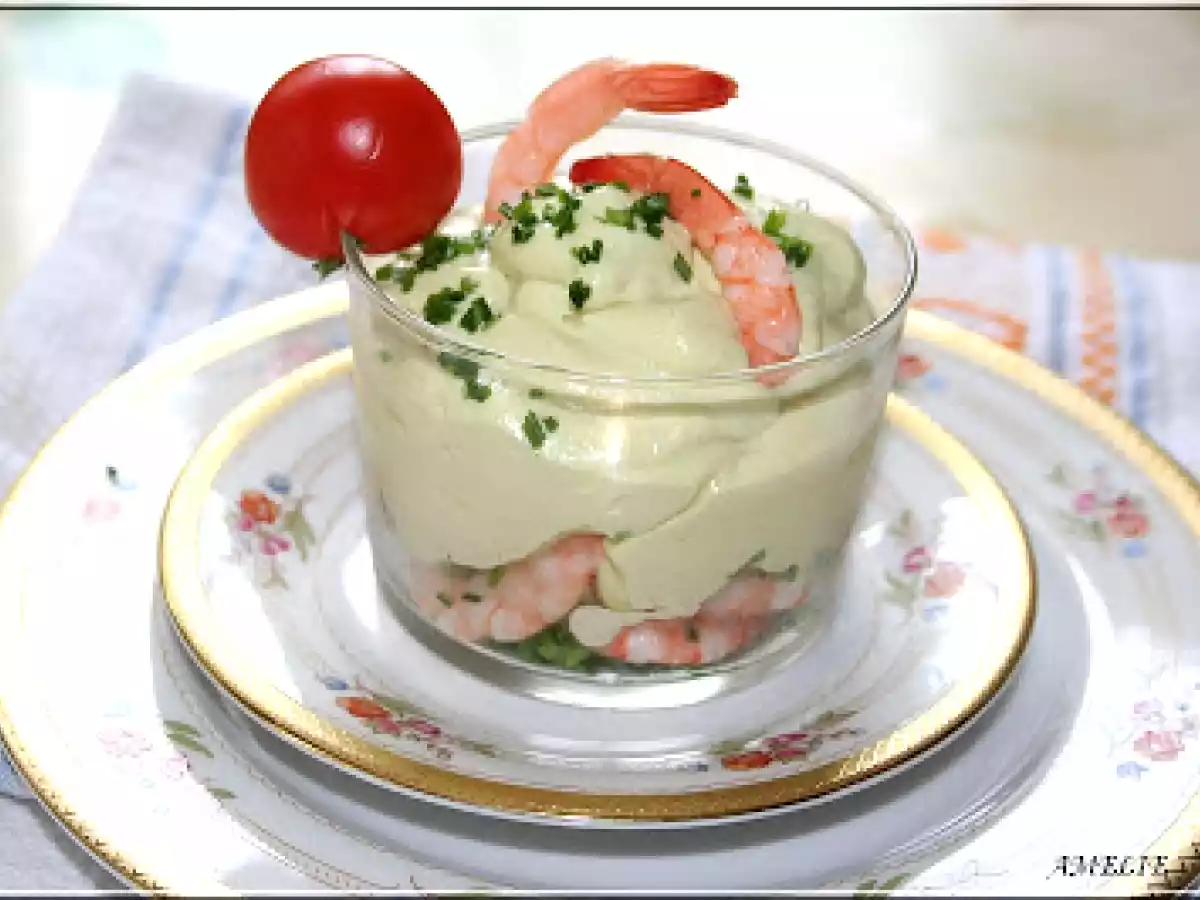 MOUSSE D?AVOCAT AU SIPHON ET CREVETTES
