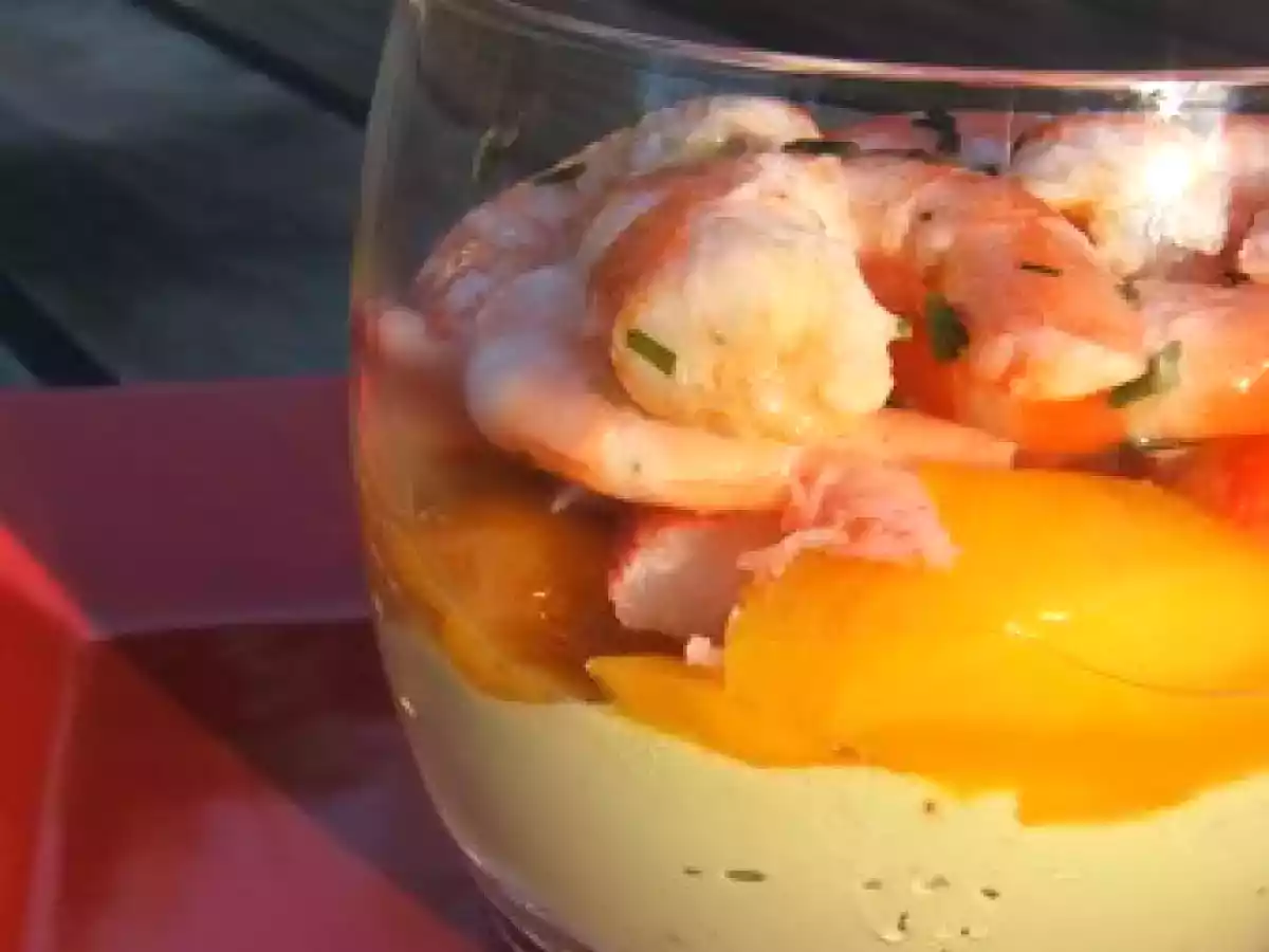 Mousse d'avocat et crevettes en verrines - photo 2