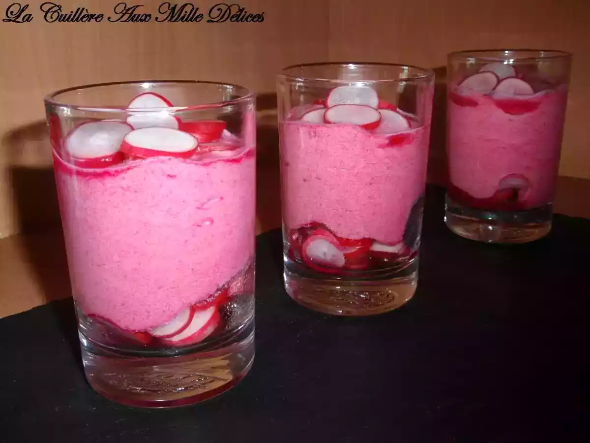 Mousse de betterave rouge & radis rose