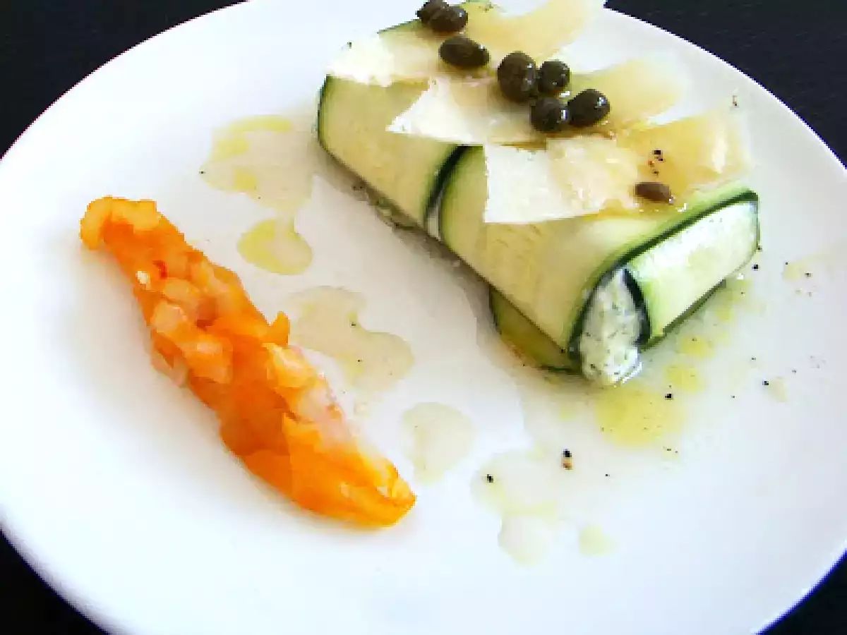 Mousse de coriandre en habit de courgette et quelques miettes d'haddock - photo 2