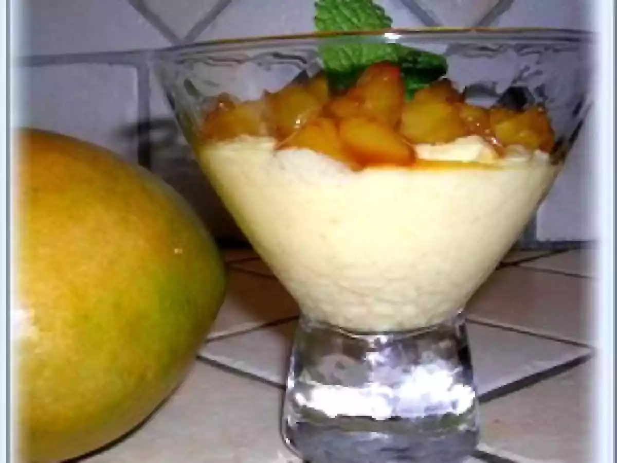 MOUSSE DE DE BROCCIU AUX MANGUES CARAMELISEES