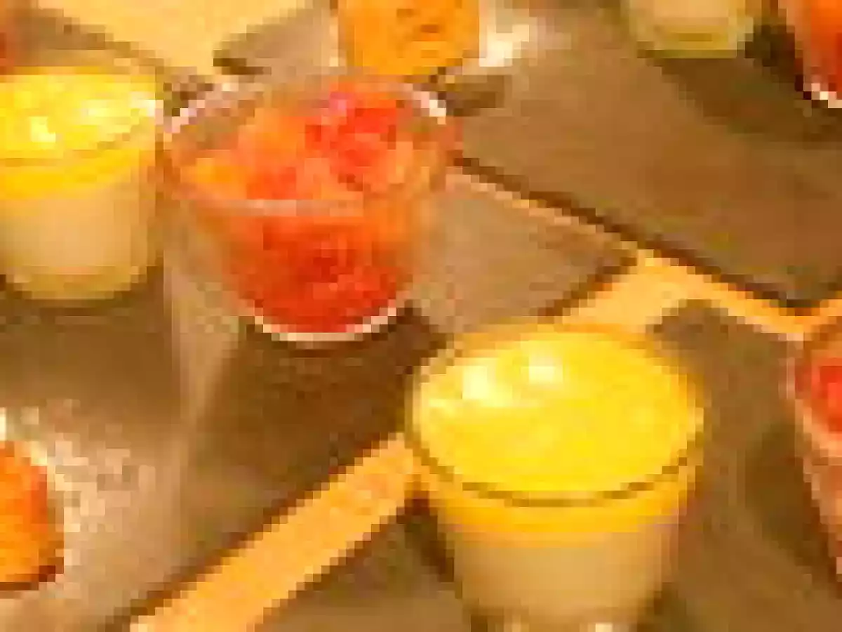 Mousse de faisselle à la pulpe de mangue