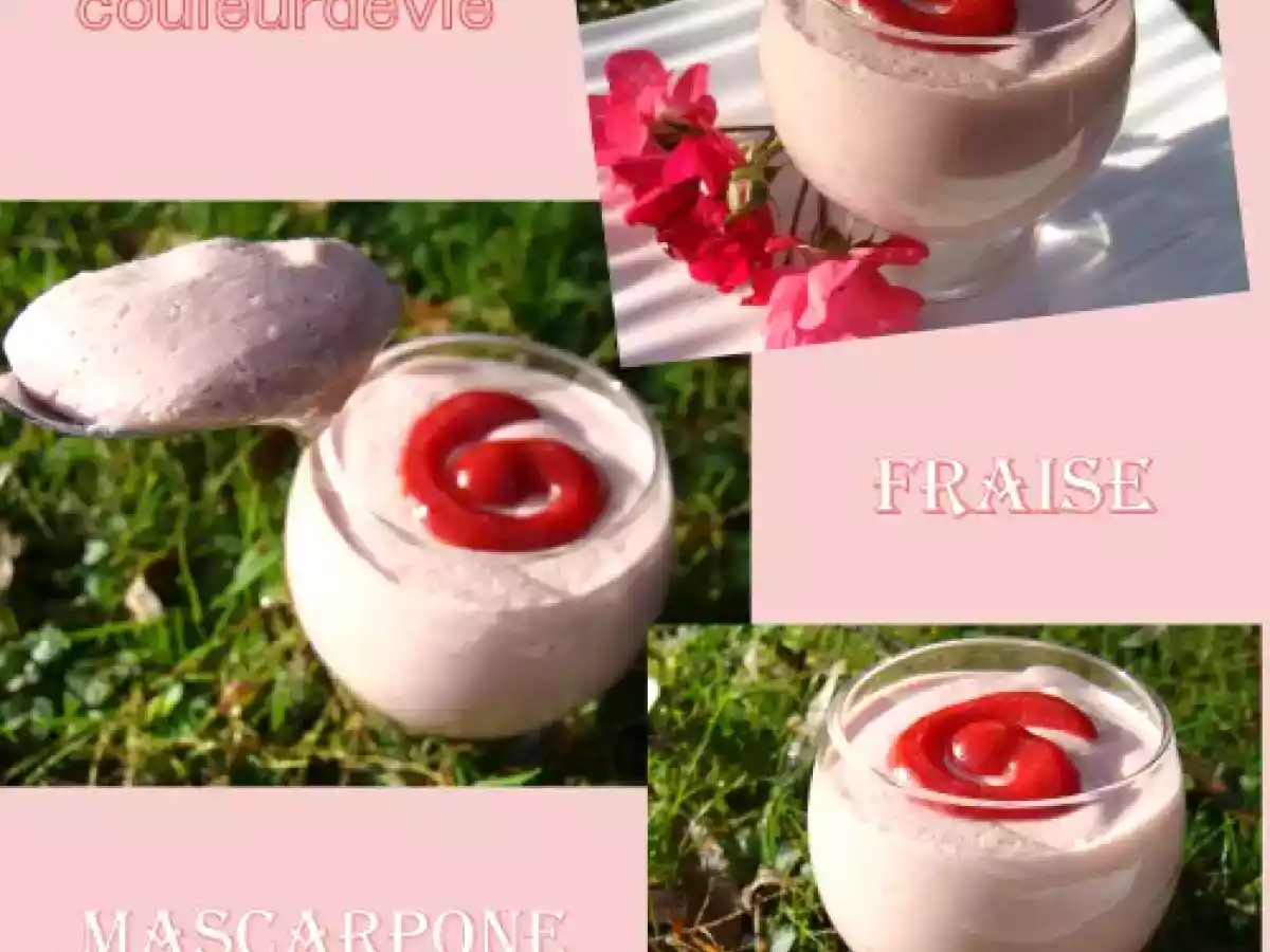 Mousse de fraise au mascarpone