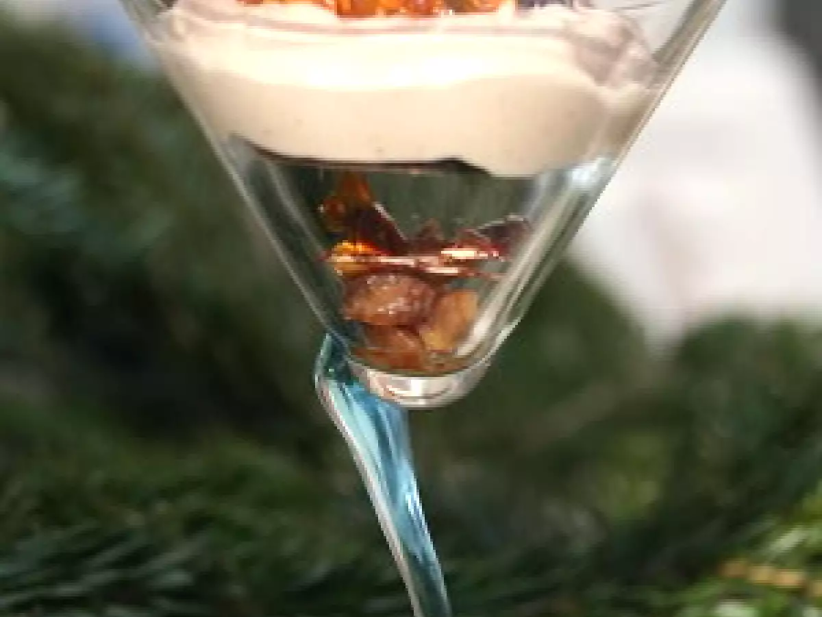 Mousse de marron suspendue sur son biscuit aux amandes - photo 2