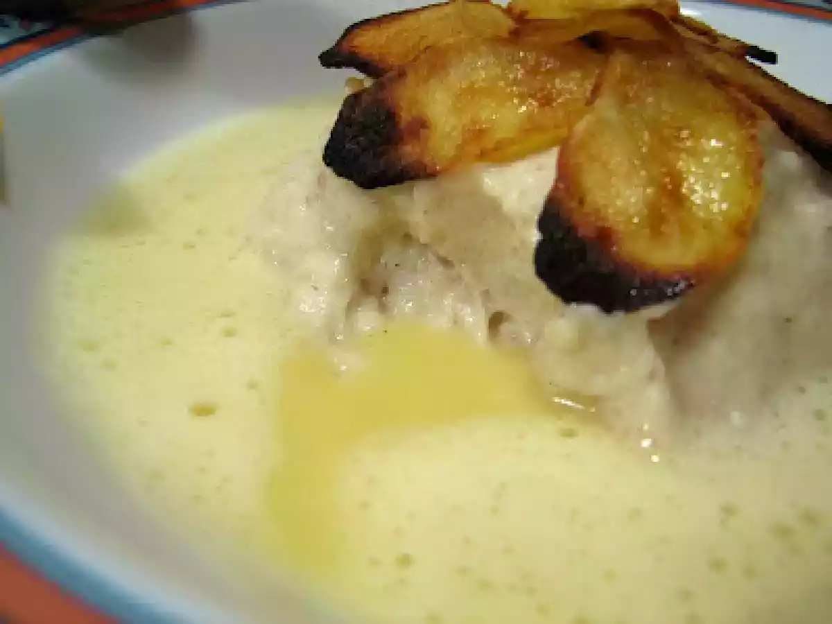 Mousse de marrons, sabayon & pétales de pommes