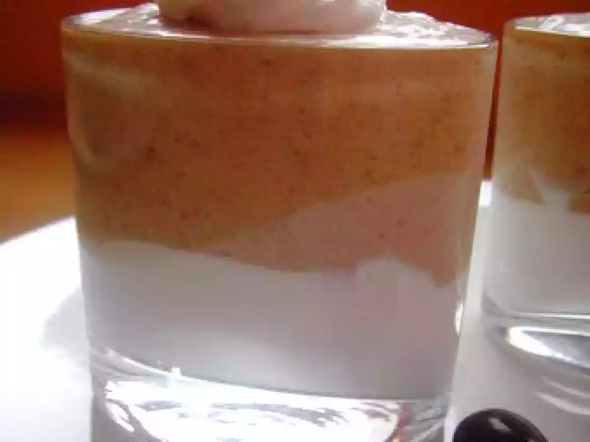 Mousse de marrons sur lit de fromage blanc