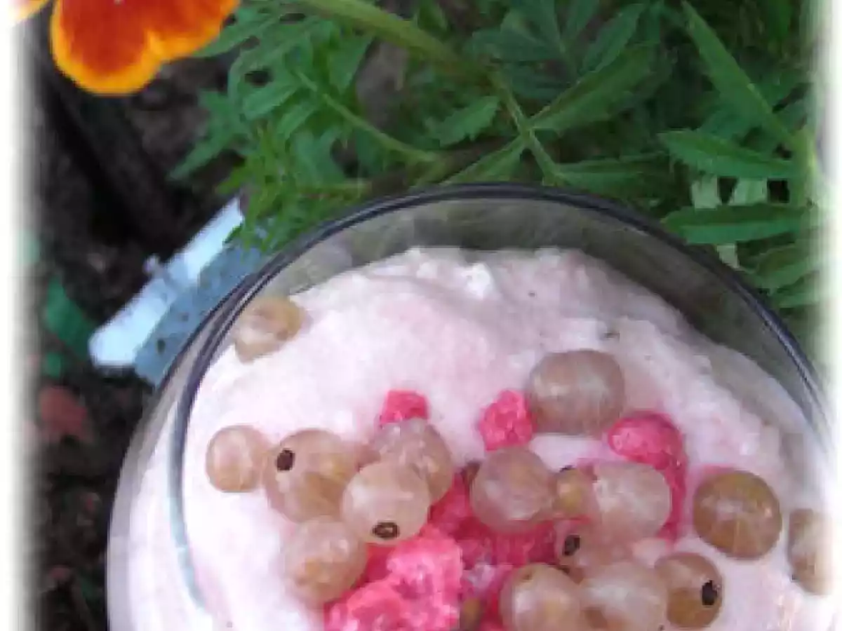 Mousse de mascarpone à la praline, groseilles blanches et pastèque - photo 3