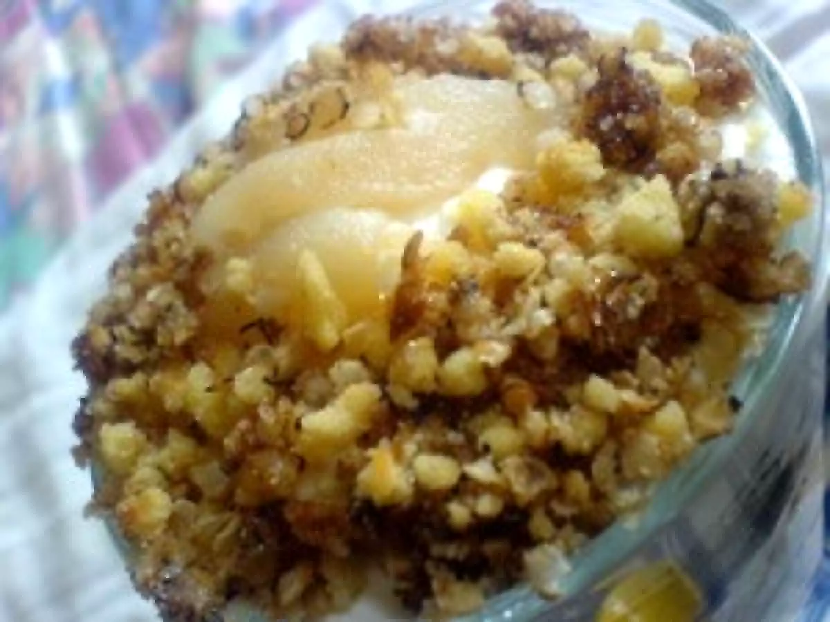 Mousse de Petits Suisses à la Poire Vanillée et son Crumble de Palets Bretons - photo 5