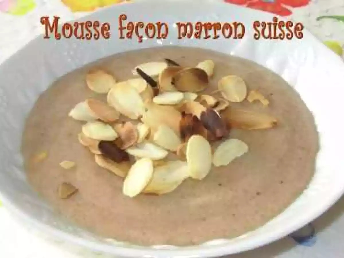 Mousse façon marron suisse