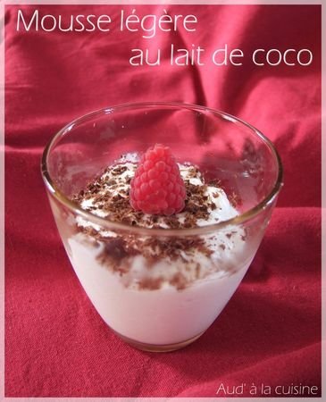 Recette de mousse légère au lait de coco