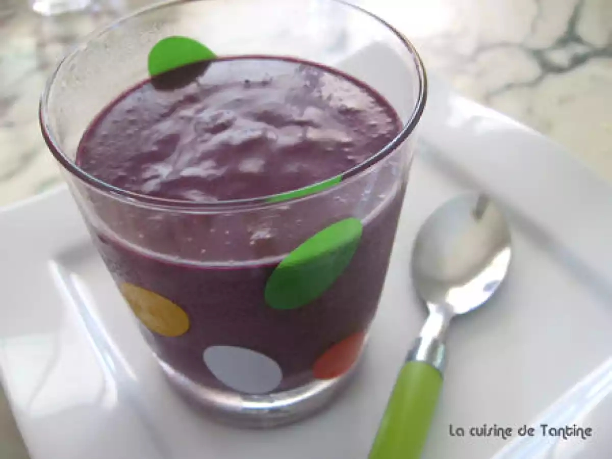 Mousse myrtilles légère légère