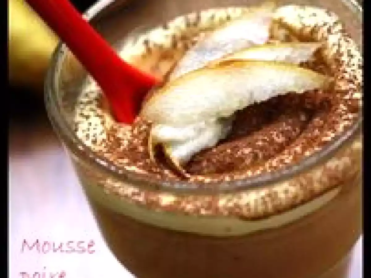 Mousse poire chocolat blanc