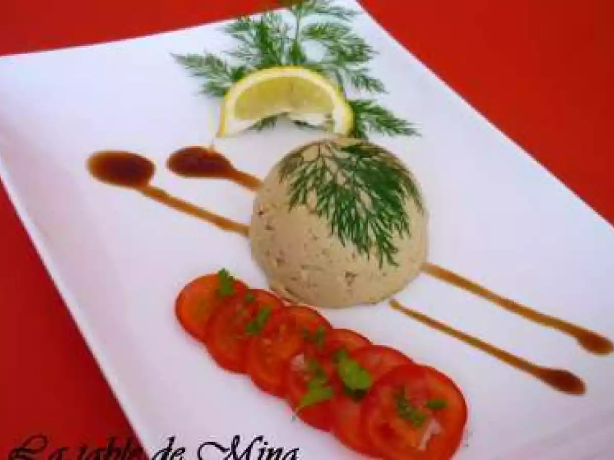 Mousseline de pétoncles, sauce balsamique