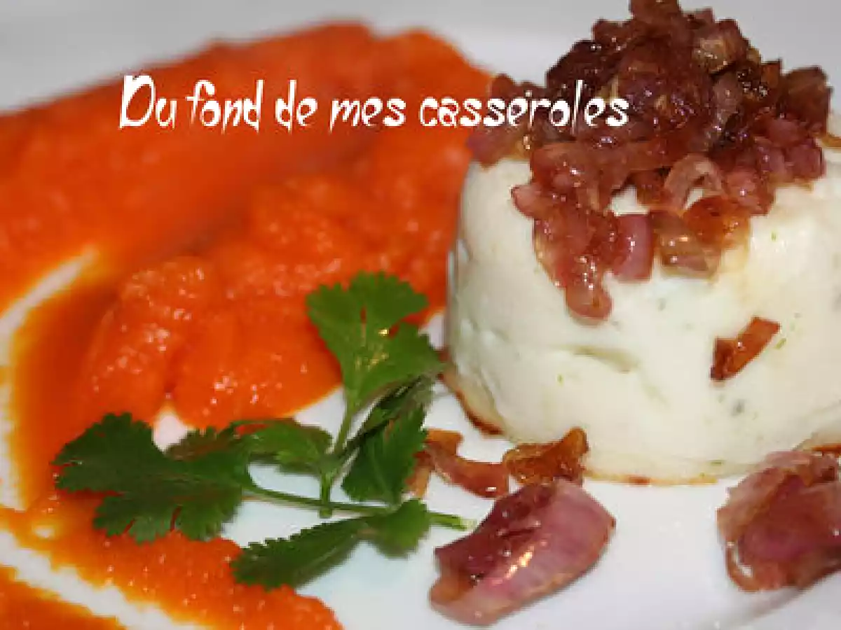 Mousseline de Saint Jacques aux échalotes caramélisées