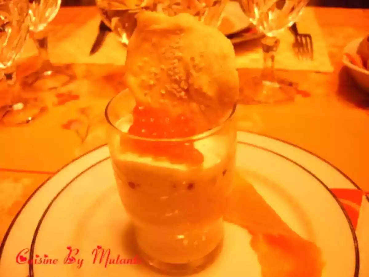 Mousseline de saumon en verrines, l'entrée du réveillon du nouvel an