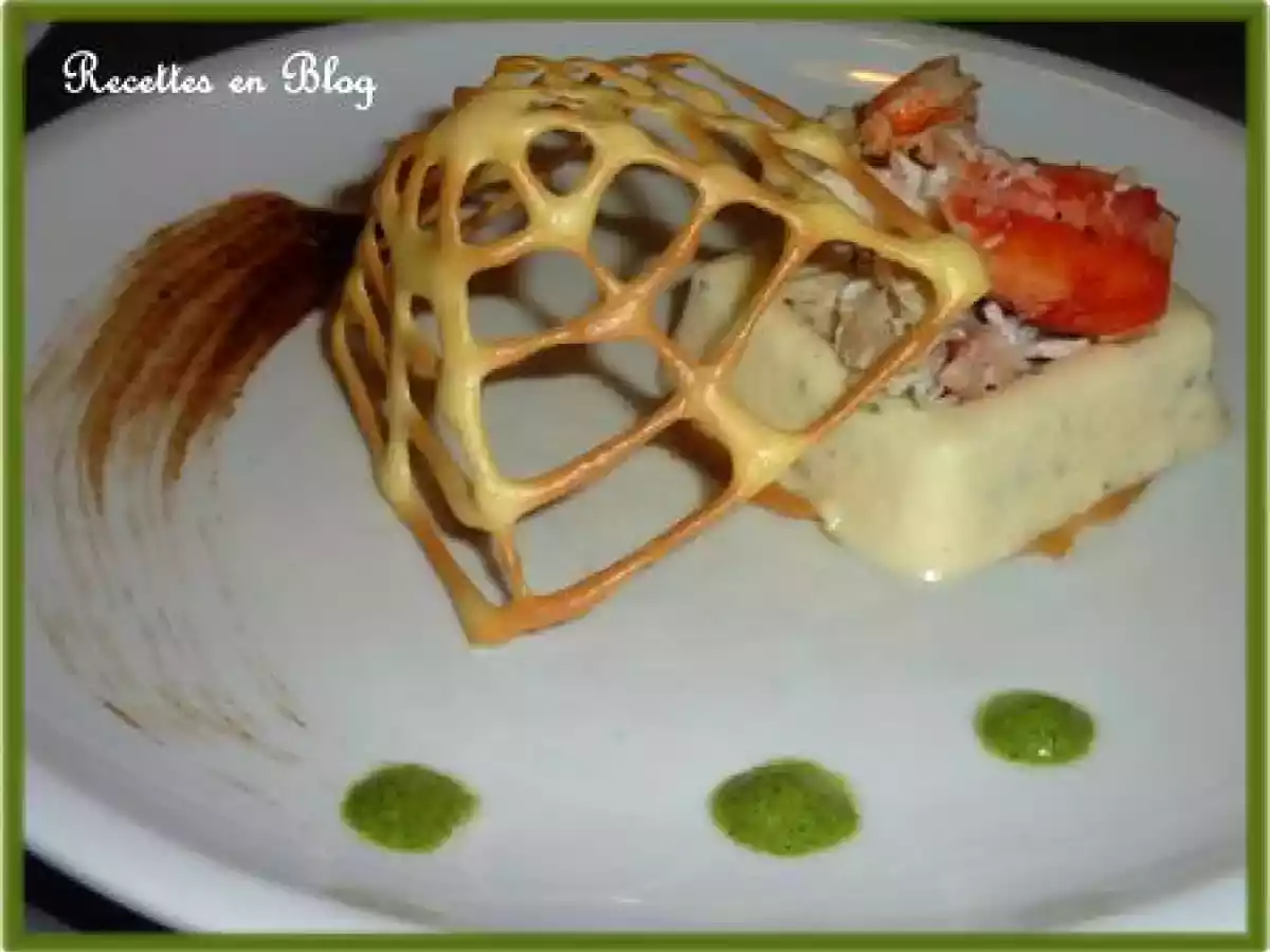 MOUSSES DE GINGEMBRE ET DUO DE CRUSTACÉS EN CAGE