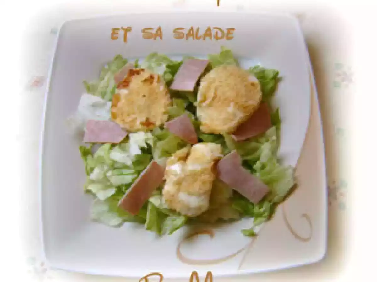 Mozzarella panée et sa salade