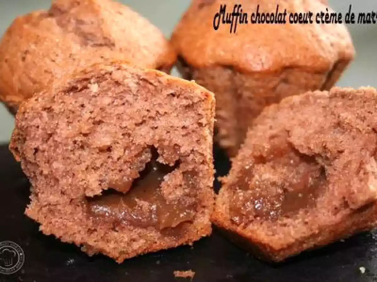 MUFFIN AU CHOCOLAT COEUR A LA CREME DE MARRONS