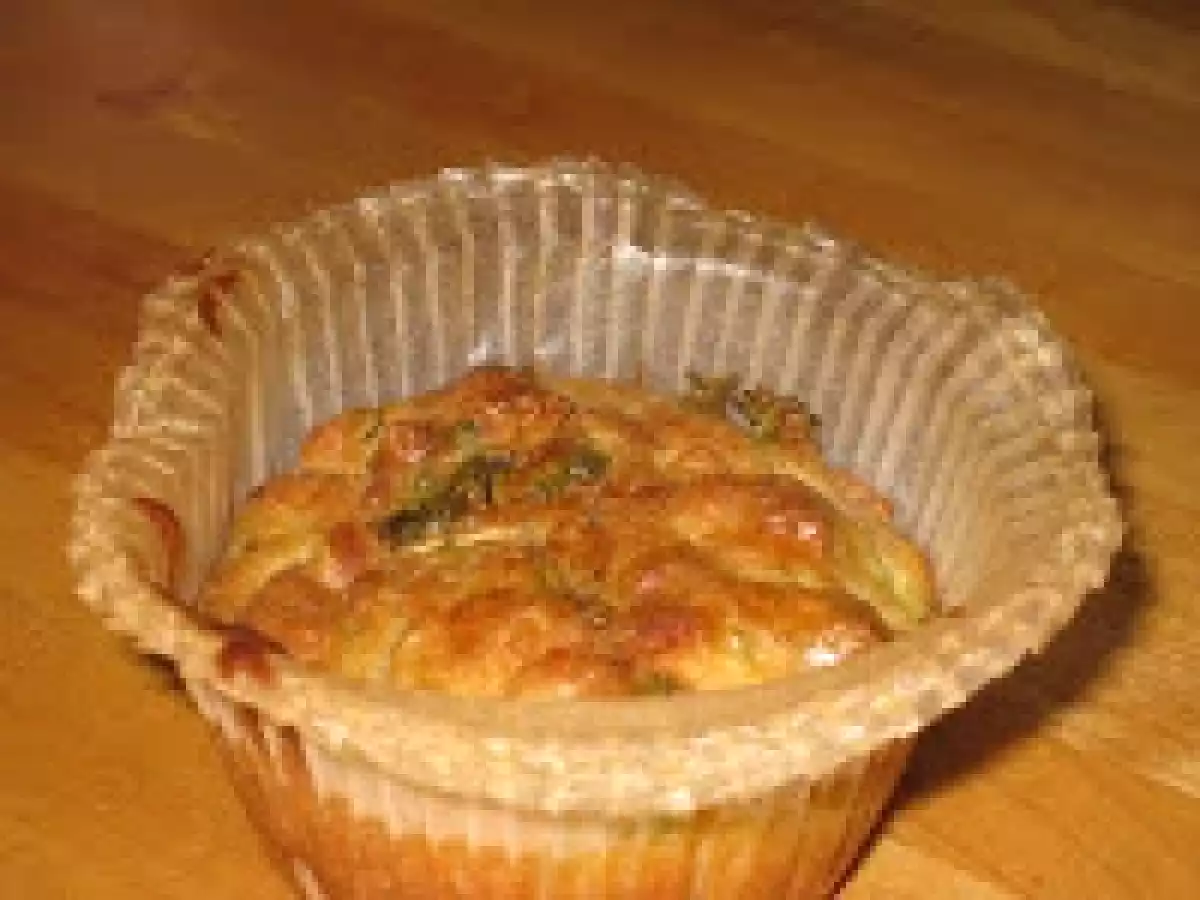 Muffin courgette chèvre et jambon fumé. - photo 3