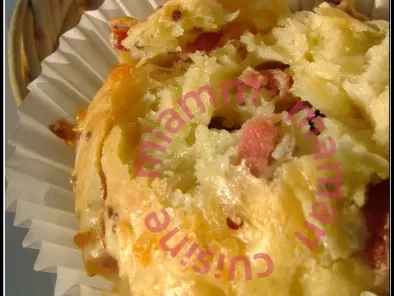 Muffin fromager crousti-moelleux: emmental, bacon & graines de moutarde, photo 3