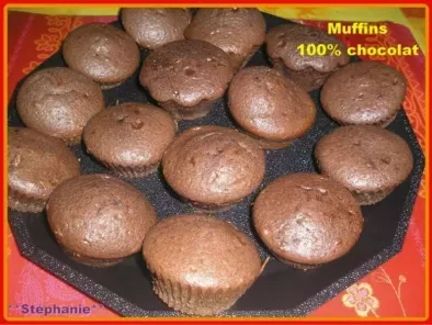 Muffins 100 % chocolat avec un cœur nutella