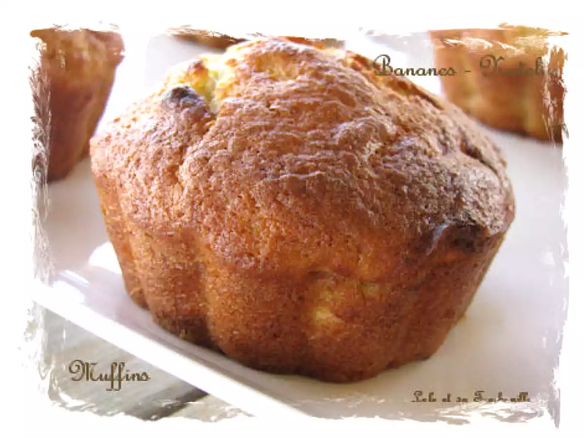 Muffins à la banane au coeur de Nutella