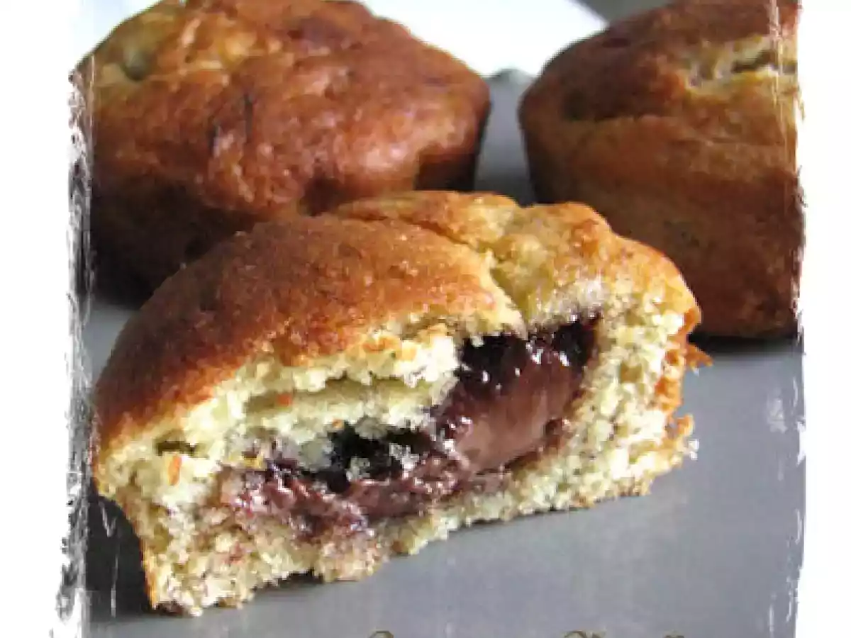 Muffins à la banane au coeur de Nutella - photo 2