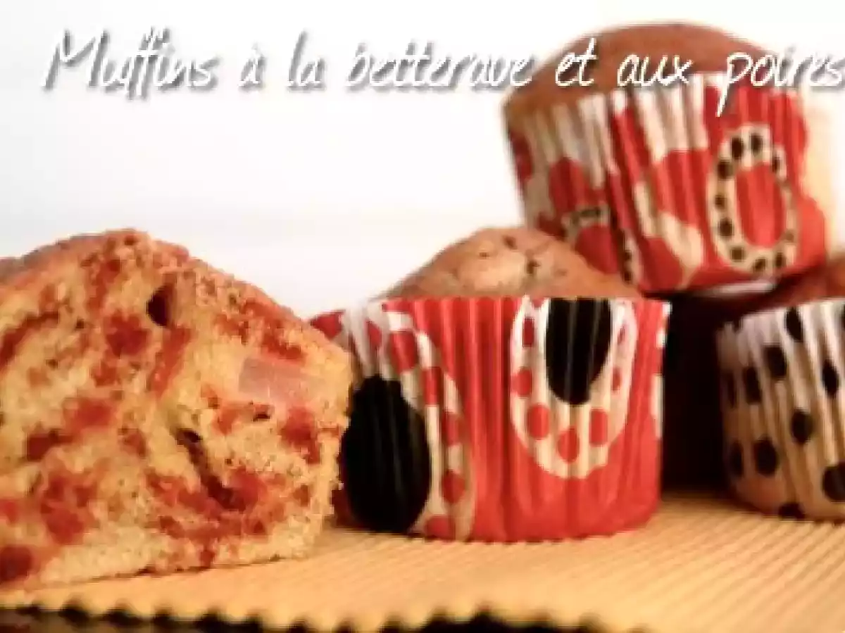 Muffins à la betterave et aux poires