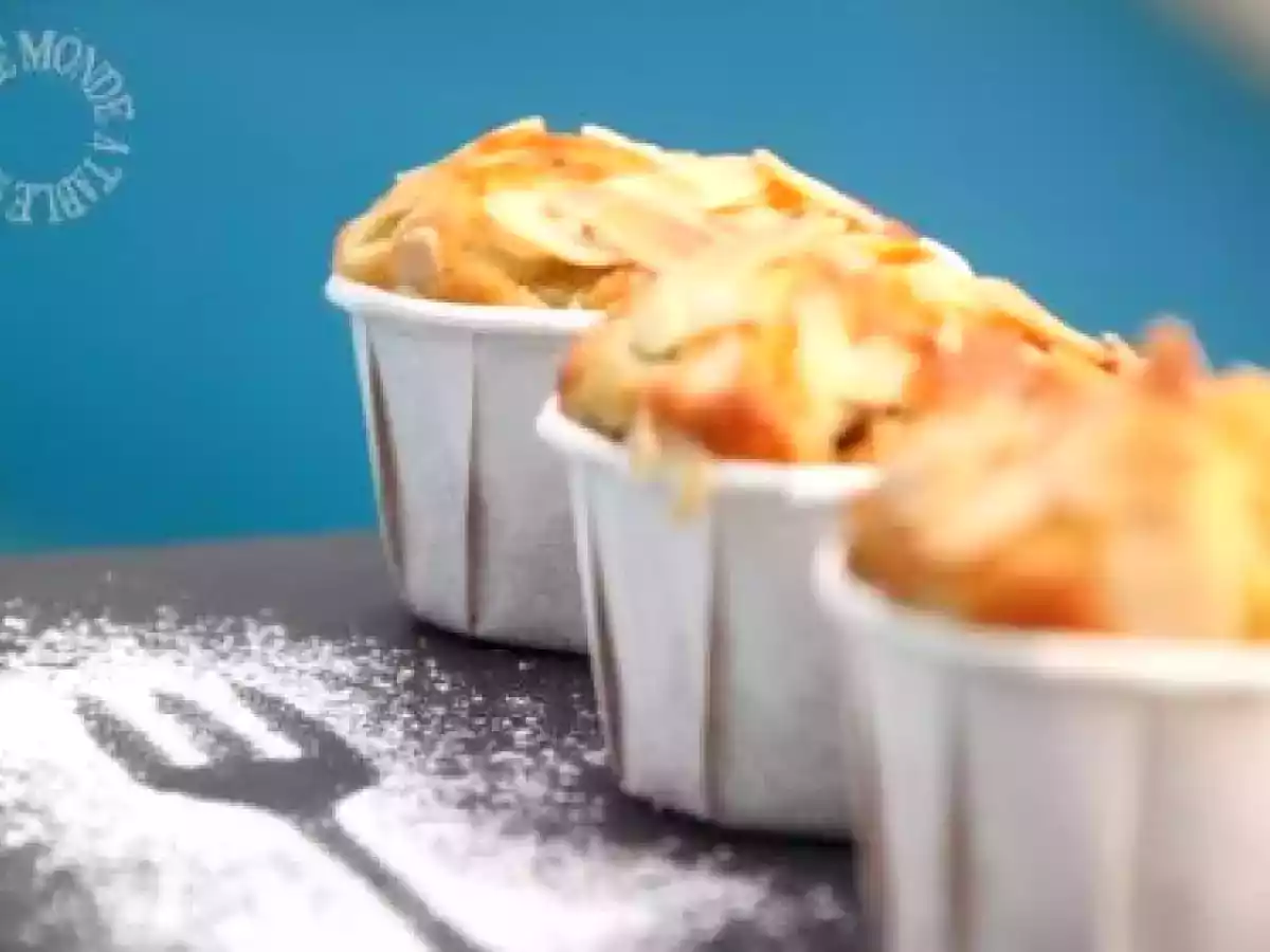 Muffins à la rhubarbe et aux amandes