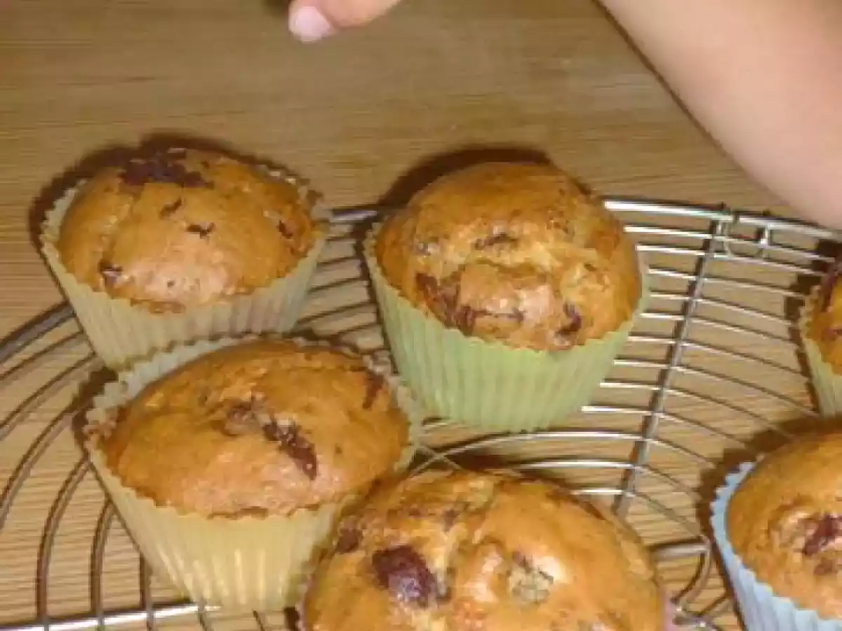 Muffins allégés banane/chocolat