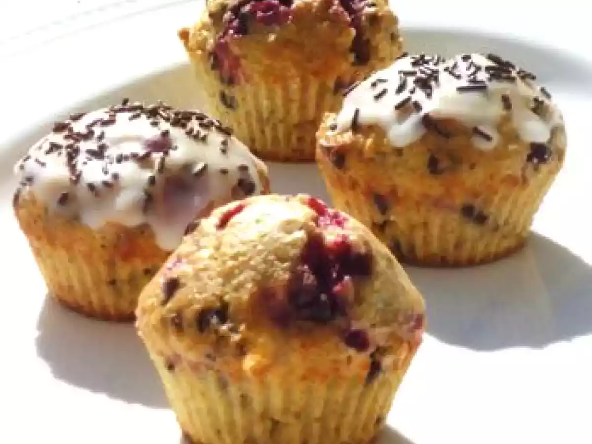 Muffins allégés Chocolat / Framboise / Coco