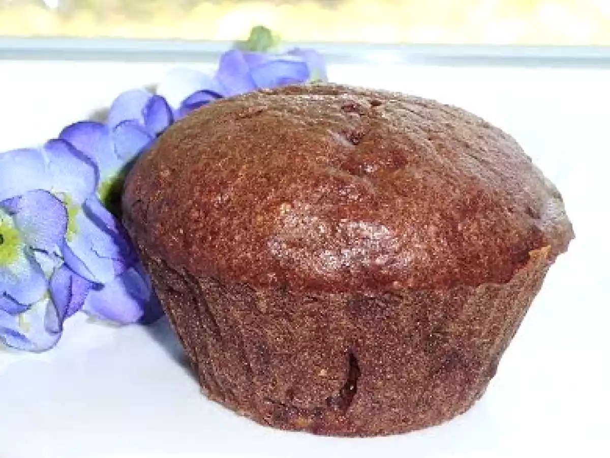Muffins au cacao, à la banane et aux noix