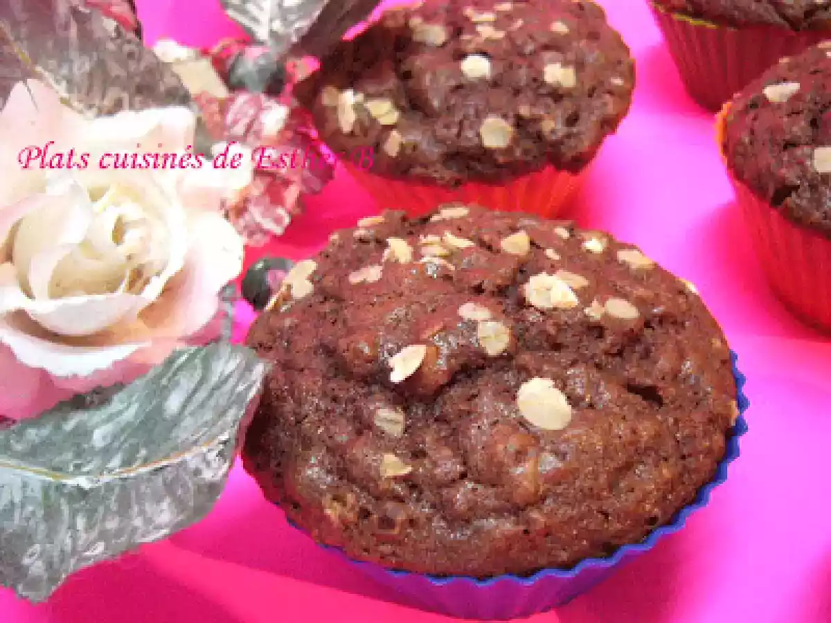Muffins au cacao et au gruau