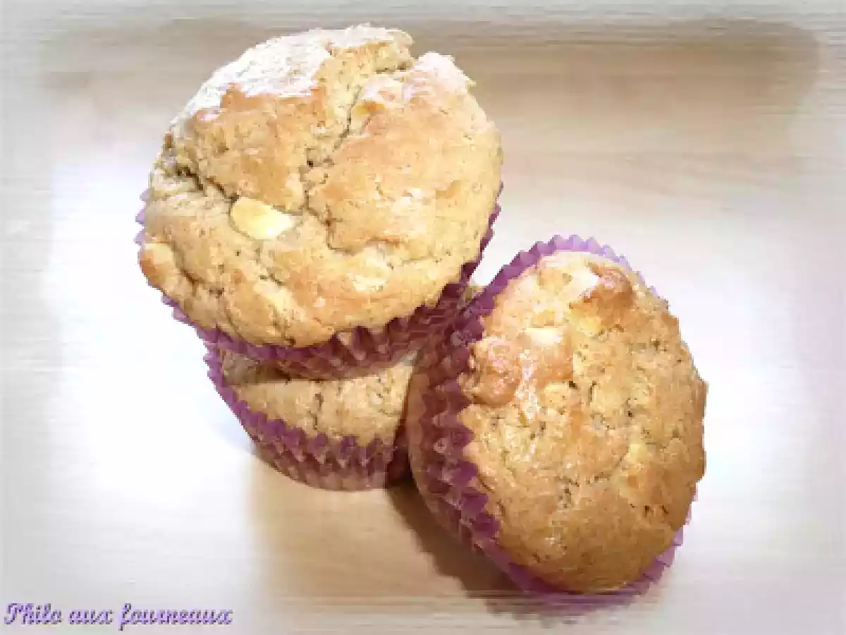 Muffins au chocolat blanc & au beurre de cacahuète