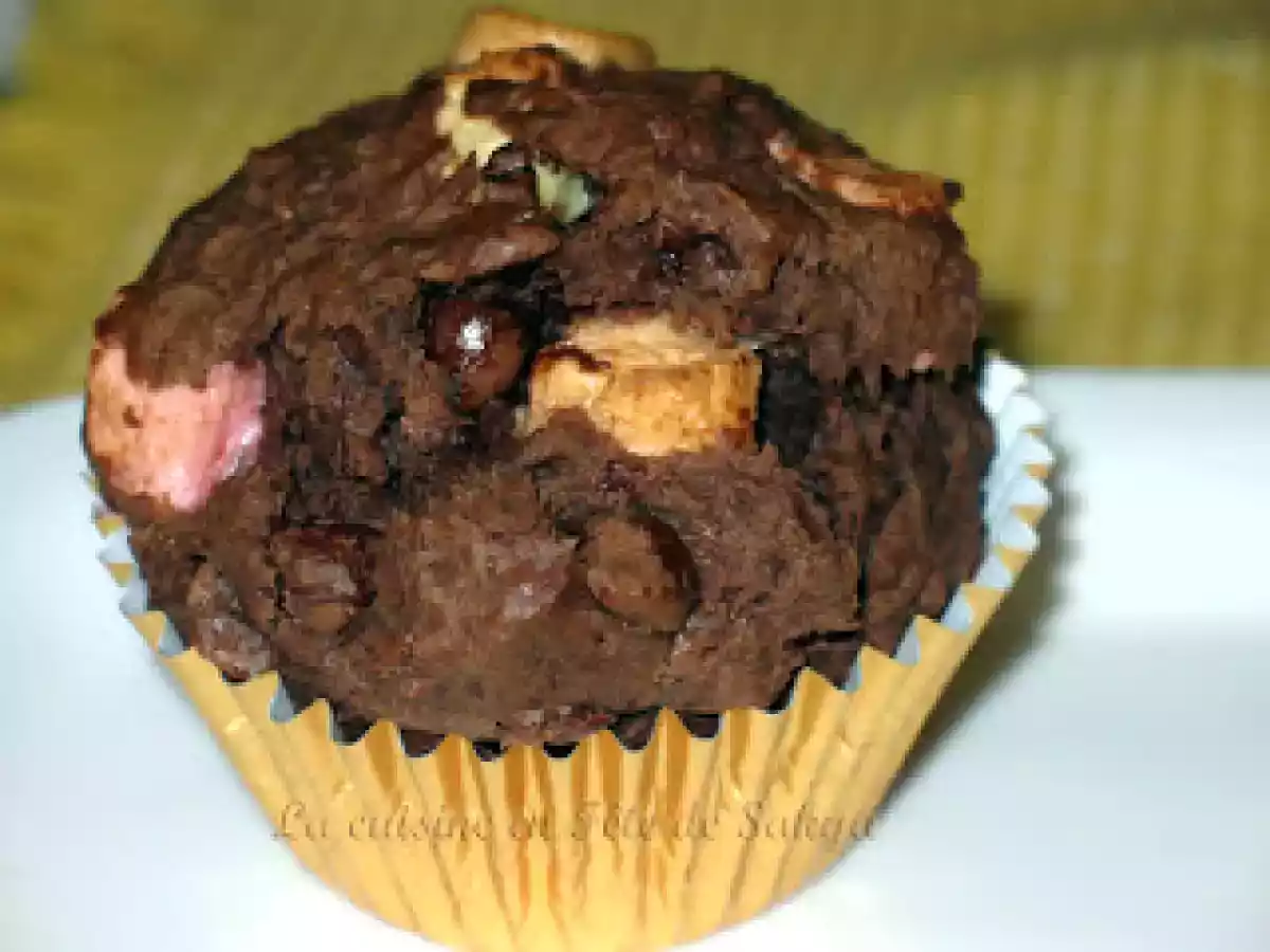 Muffins au Chocolat et aux Guimauves ( Marshmallows ) - photo 2