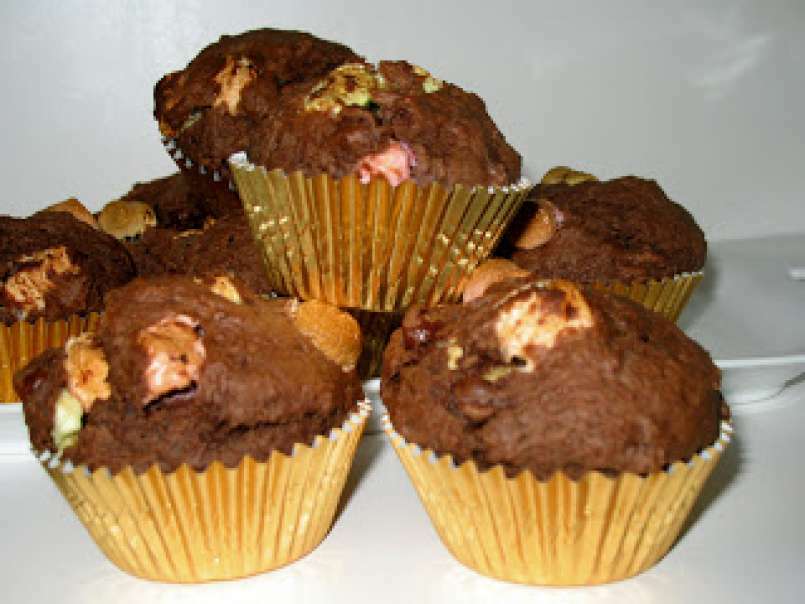 Muffins au Chocolat et aux Guimauves ( Marshmallows ) - photo 3