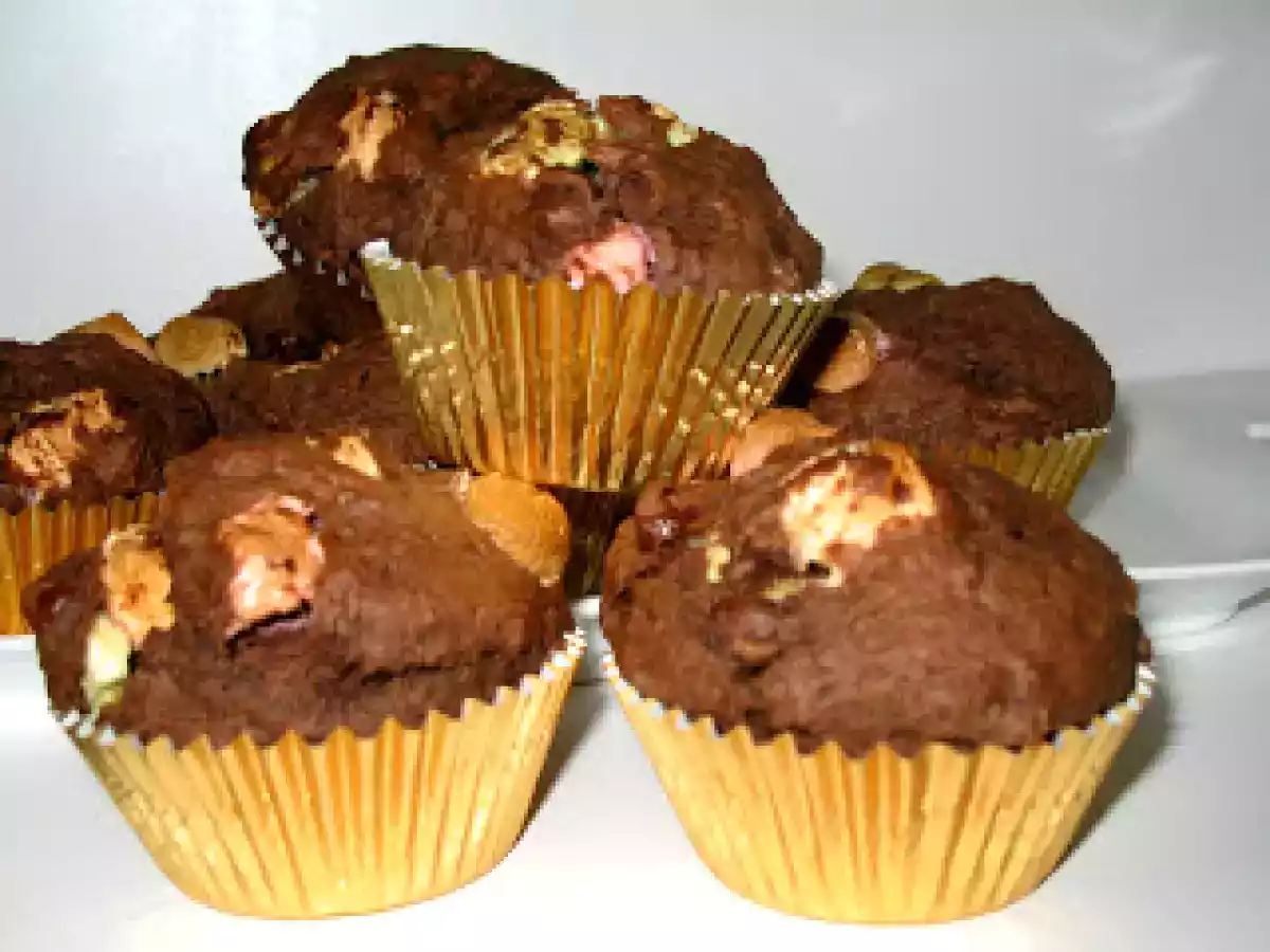 Muffins au Chocolat et aux Guimauves ( Marshmallows ) - photo 3