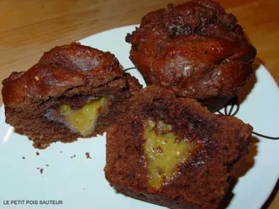 Muffins au chocolat fourrés à la confiture d'oranges