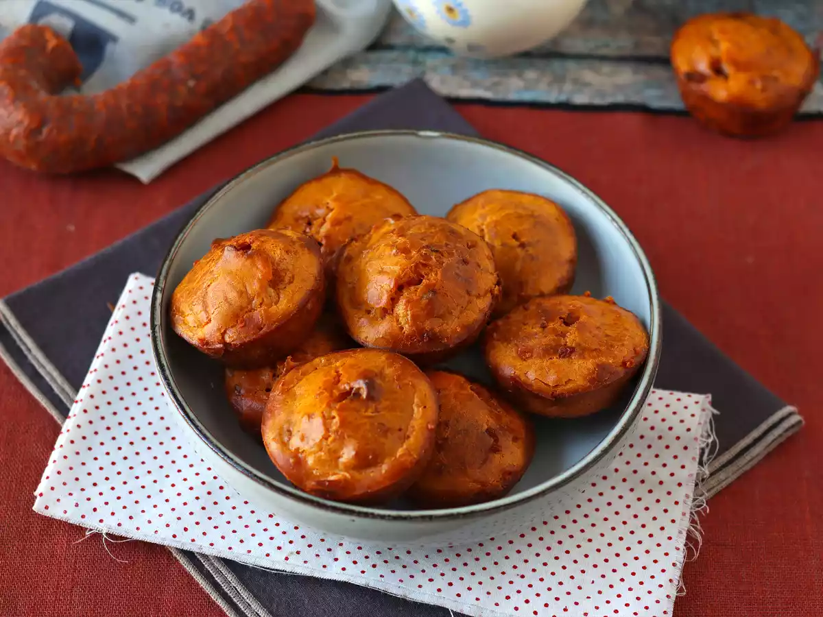 Muffins au chorizo, moelleux et épicés - photo 2