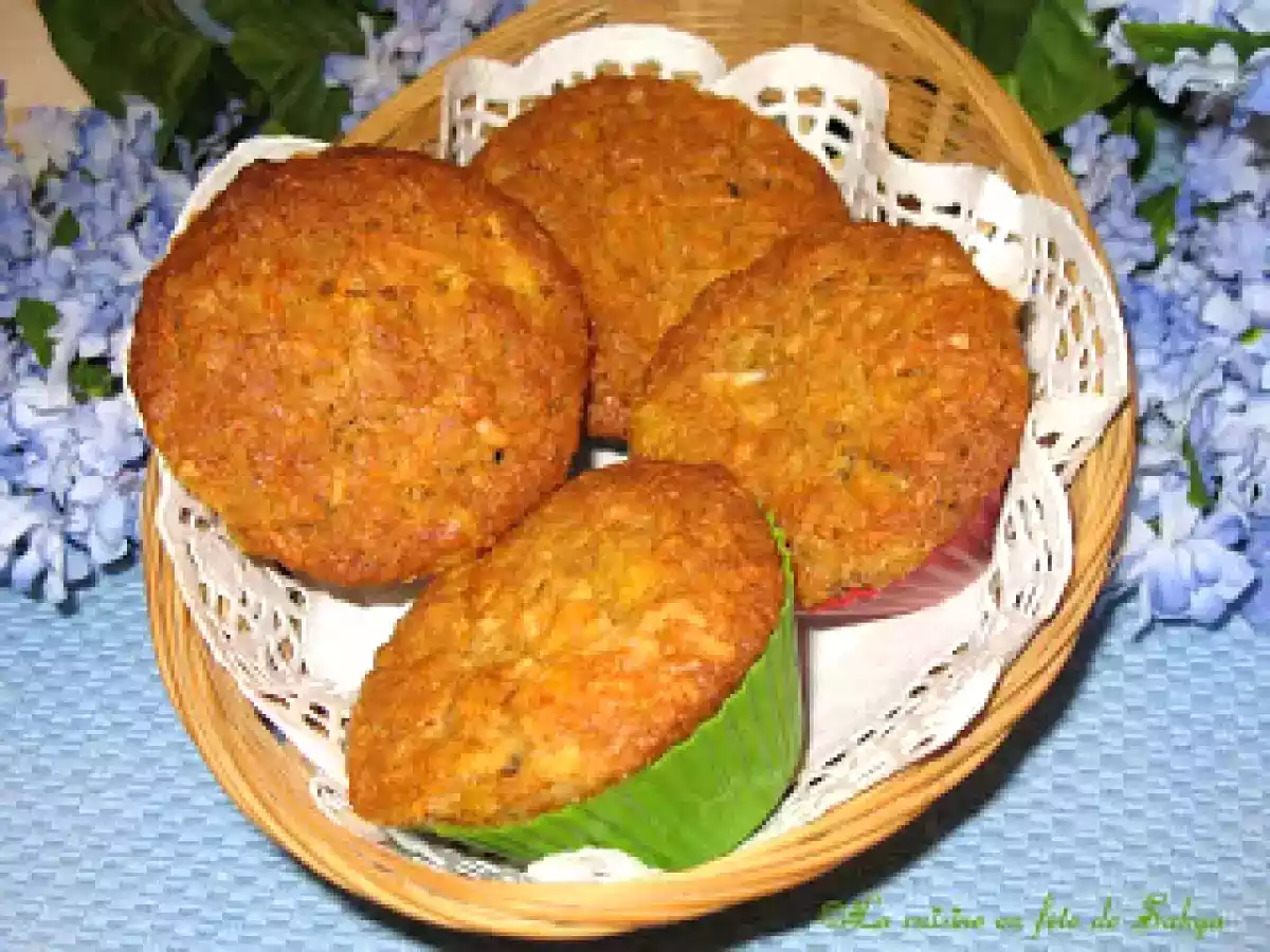 Muffins au Gruau, Carottes avec Fromage Mascarpone dans le centre, un Délice!