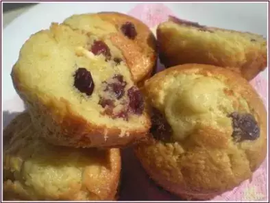 Muffins au Lait Ribot, Cranberries et Chocolat Blanc