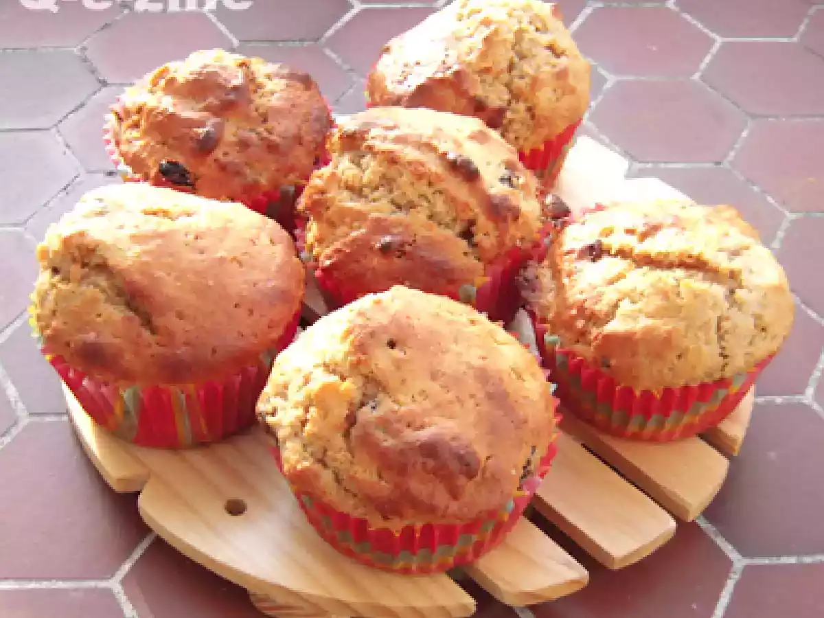 Muffins au miel et aux raisins