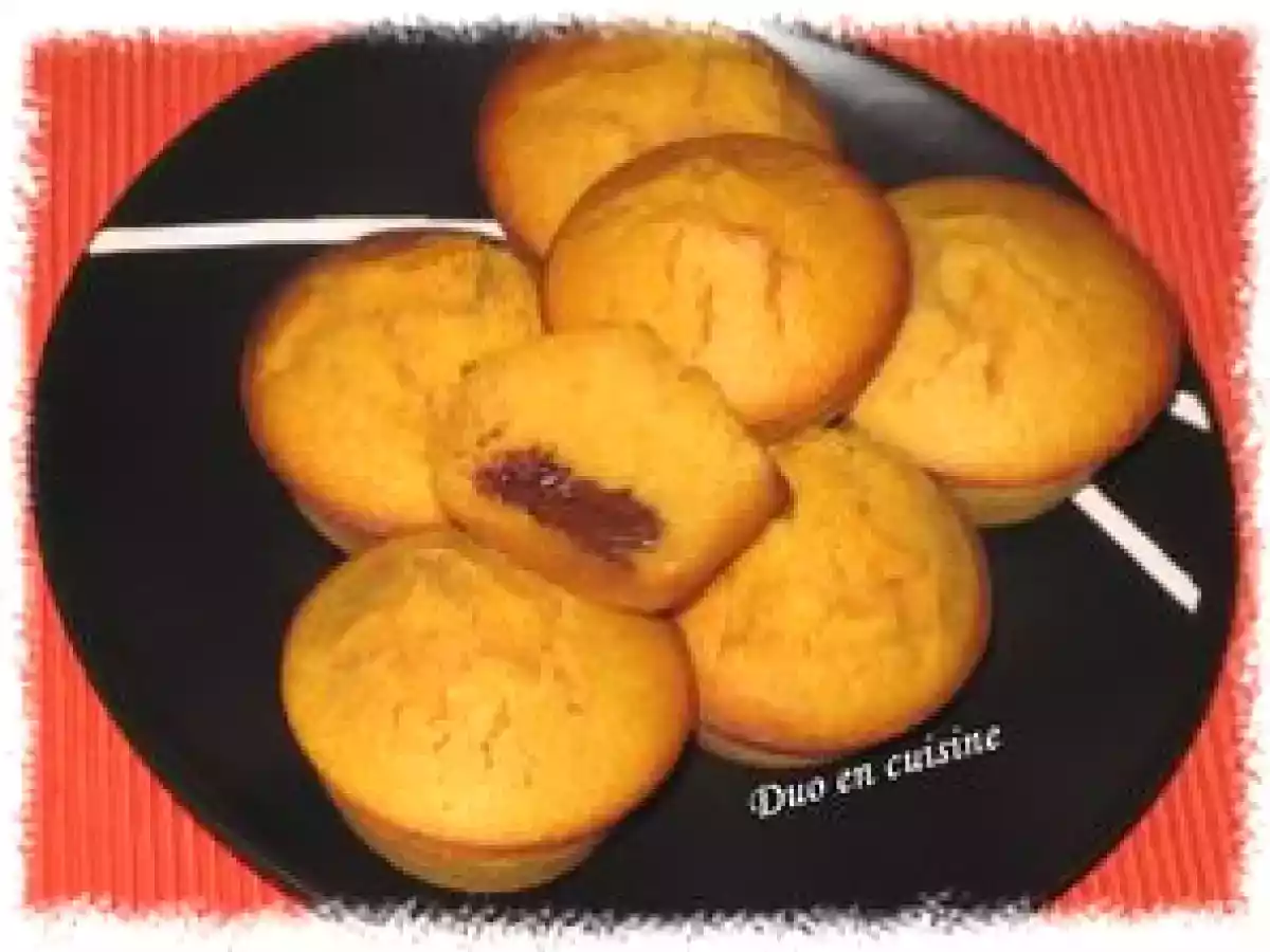 Muffins au potiron et leur coeur fondant au chocolat