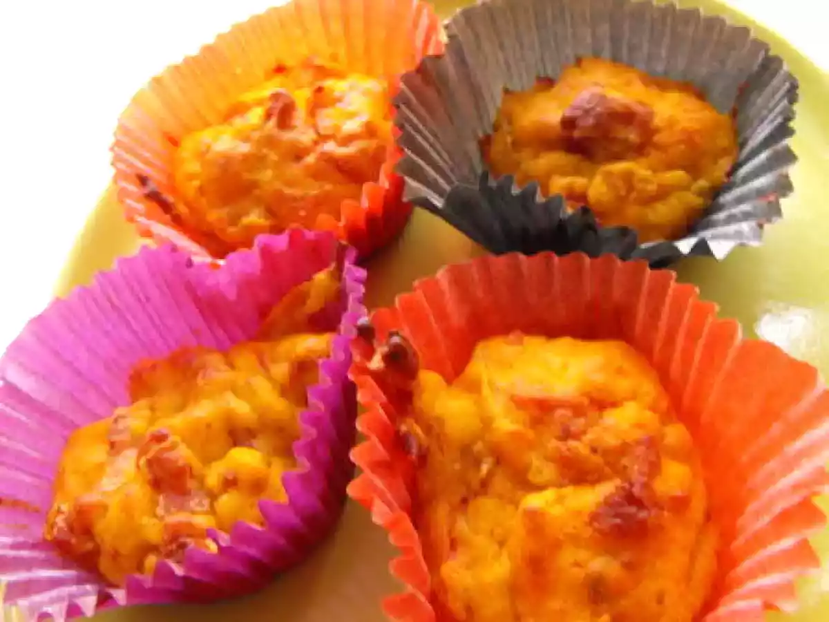 Muffins au potiron, lardons et oignons qui sont trop bons !