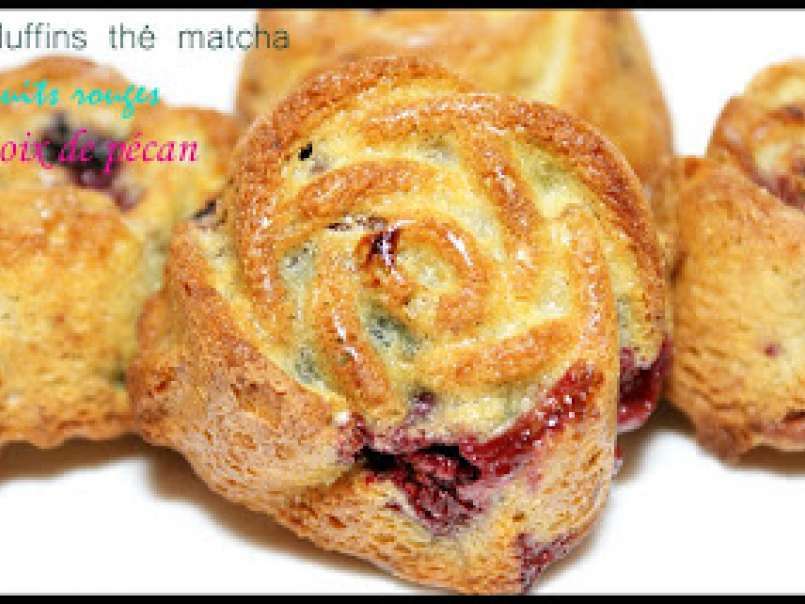 Muffins au thé matcha, fruits rouges et noix de pecan, photo 1