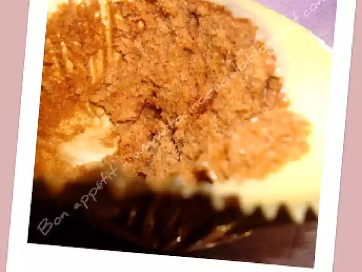 Muffins au toblerone, nappage chocolat blanc.