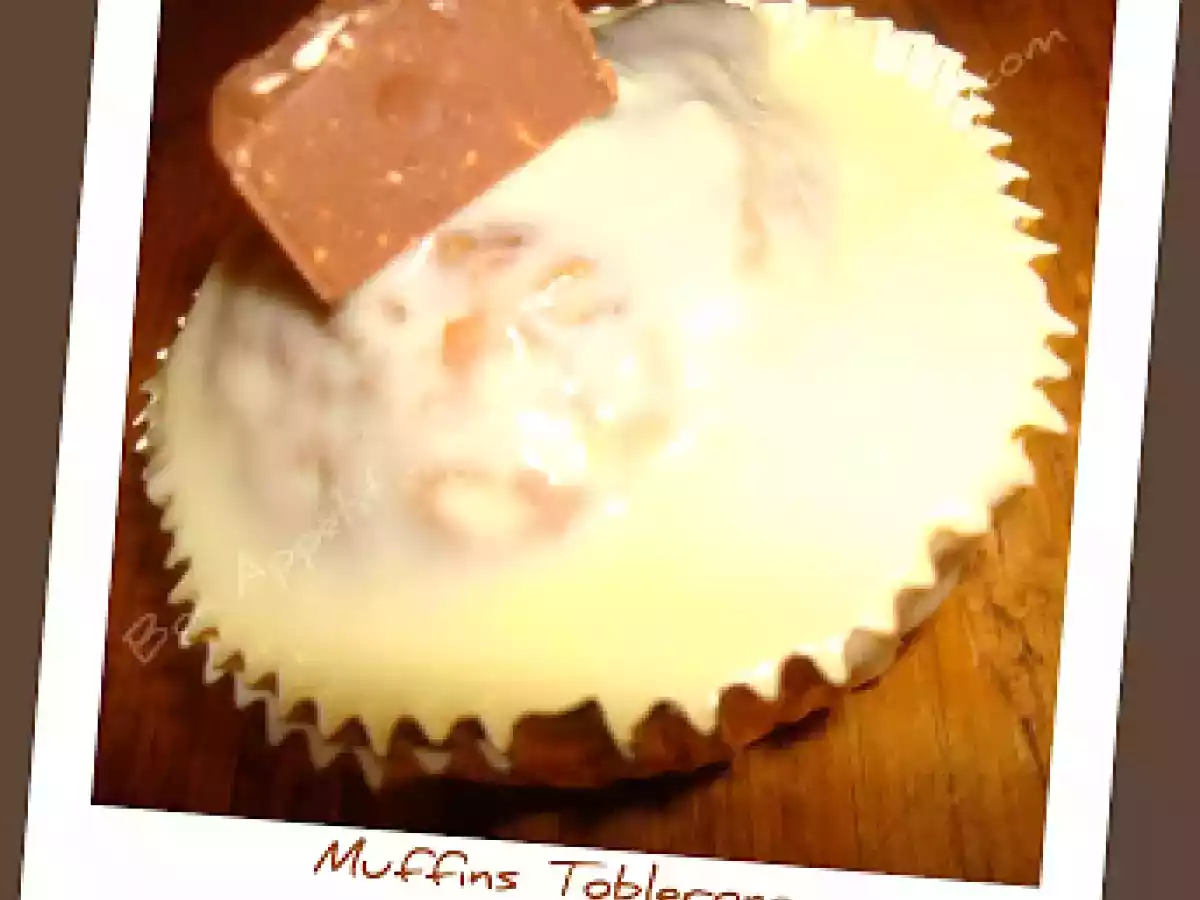 Muffins au toblerone, nappage chocolat blanc. - photo 2