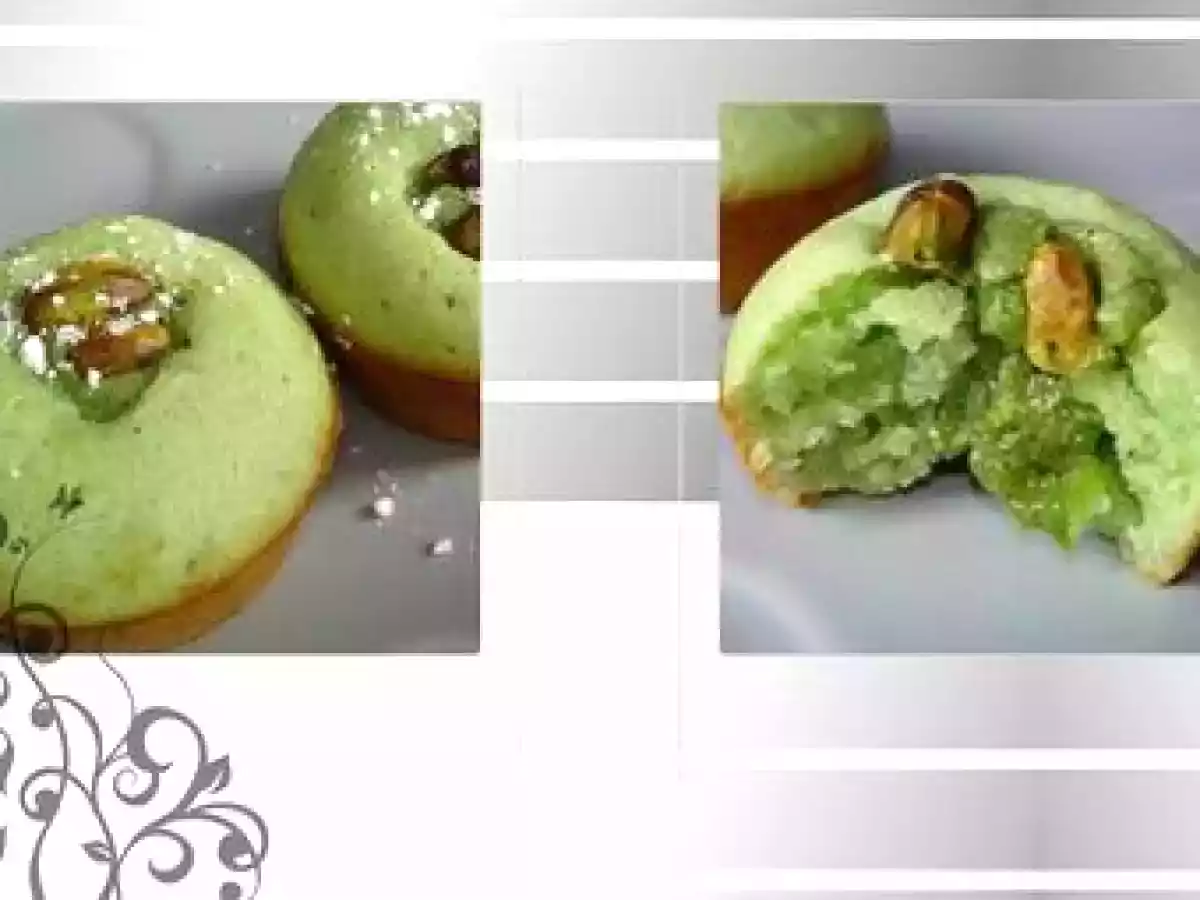 Muffins au yaourt coeur coulant à la pistache...